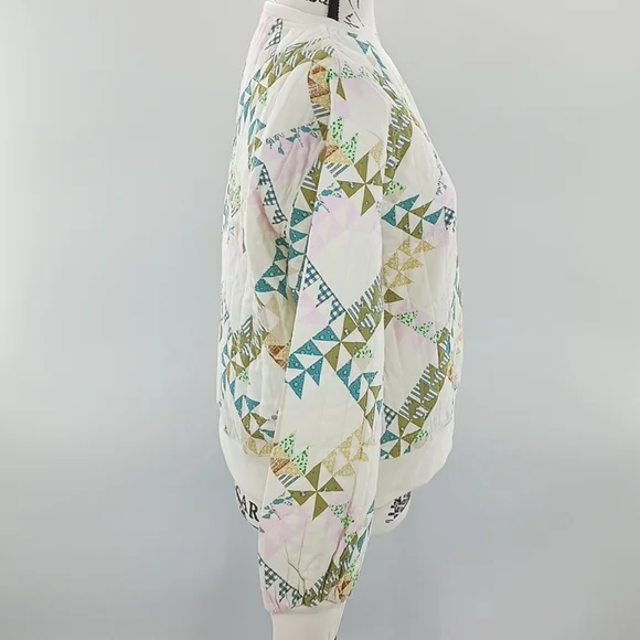 Universal Thread Retro Quilted Sweater Womens Grandma Quilt Pullover - Picture 7 of 10